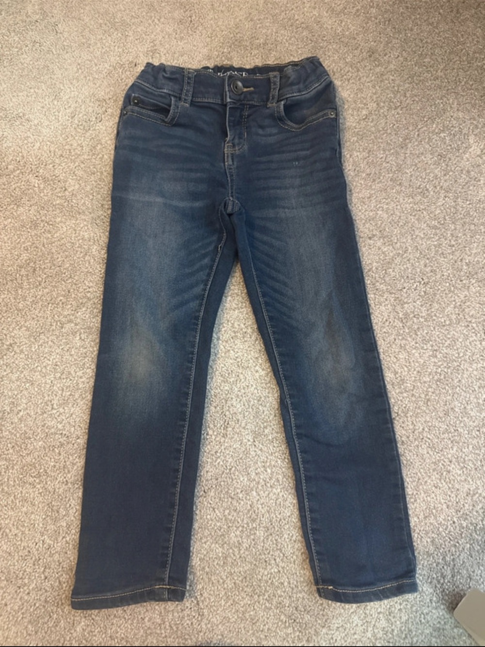 Place Women's Straight Leg Jeans in Dark Blue Denim